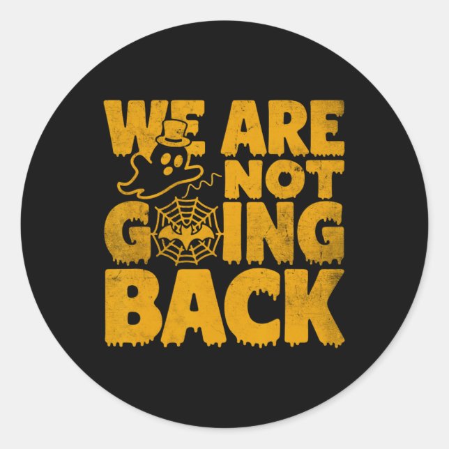 Wir werden nicht CK wählen Kamala Harris Halloween Runder Aufkleber (Vorderseite)