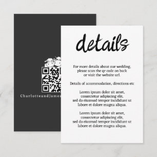 Wir werden sagen, ich moo Kuh Hochzeit QR-Code Begleitkarte