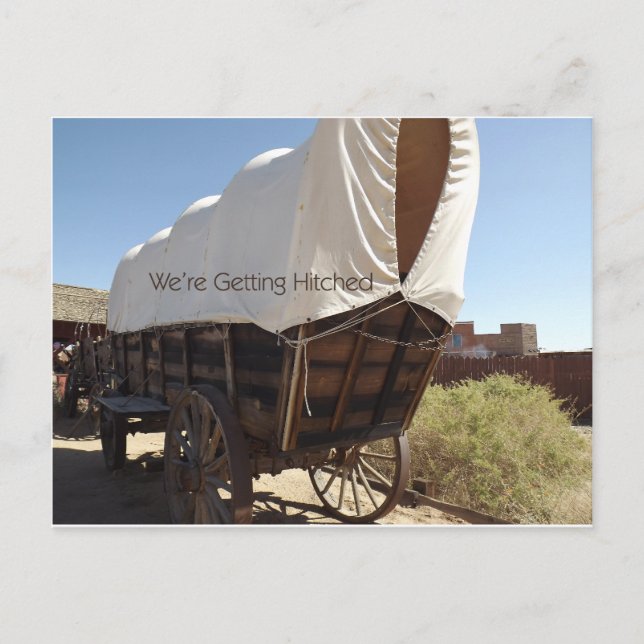 Wir werden Save the Date auf Postkarte zugespitzt (Vorderseite)