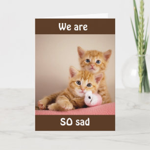 WIR WERDEN SIE SO SEHR VERMISST! KARTE