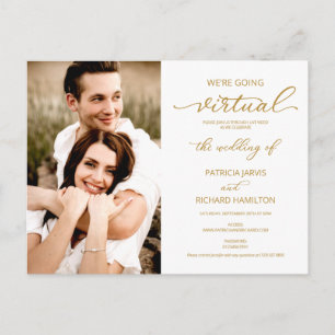 Wir werden Virtual Wedding Foto einladen Postkarte