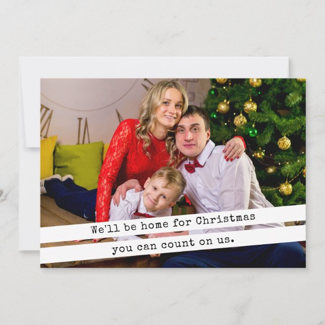 Wir werden Zuhause für Weihnachten einfache Schrei (Vorderseite)