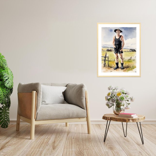 Wir wissen nicht, wie glücklich wir sind - Aquarel Poster (We Don't Know How Lucky We Are.
Artist: Roger Smith)