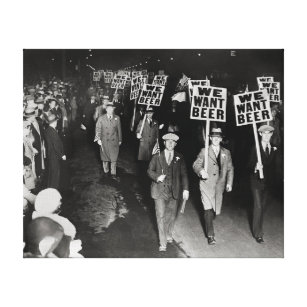 Wir wollen Bier! Verbot Protest, 1931. Vintag Leinwanddruck