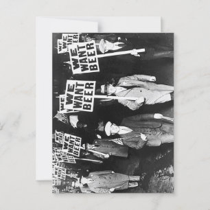 Wir Wollte Bierprotest Alte Fotografie. Vintages B Postkarte