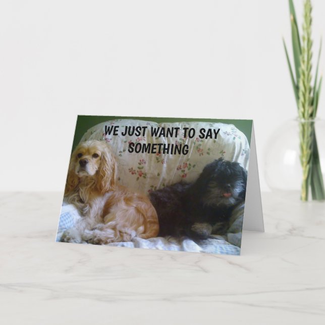 WIR WOLLTE NUR, GLÜCKLICH ZU SAGEN GEBURTSTAG KARTE (Vorderseite)