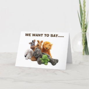 WIR WOLLTE ZU SAGEN - FREUEN SIE SICH ZUM GEBURTST KARTE