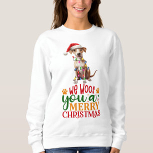 Wir woof you a fröhlich Christmas Italian Greyhoun Sweatshirt