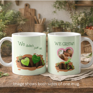 Wir wuchsen Liebespersonalierte Fotovalentinsgruß- Kaffeetasse