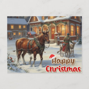 Wir wünschen ein frohes Weihnachtsfest - 007 Feiertagspostkarte