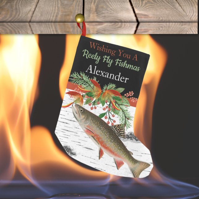 Wir wünschen euch ein nettes Fliegen, Forelle Klei Kleiner Weihnachtsstrumpf (Von Creator hochgeladen)