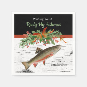 Wir wünschen Euch ein wirklich fliegendes Fischfil Serviette