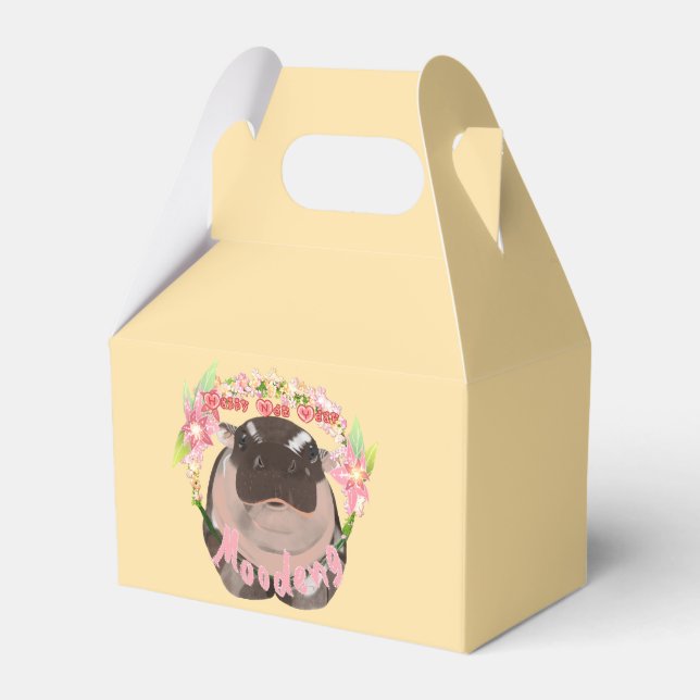 Wir wünschen Euch und Moodeng ein frohes neues Jah Geschenkschachtel (Vorderseite)