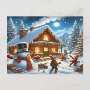 Wir wünschen frohe Weihnachten - O22 Einladungspostkarte