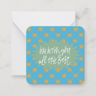 Wir wünschen Ihnen alles Gute: Mitteilungskarte