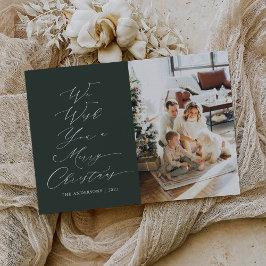 Wir wünschen Ihnen ein frohes Weihnachts-Foto Feiertagskarte