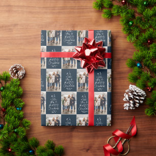 Wir wünschen Ihnen ein frohes Weihnachts-Marine-Fe Geschenkpapier