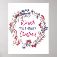 Wir wünschen Ihnen ein frohes Weihnachts-Poster-Dr