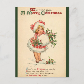 Wir wünschen Ihnen ein frohes Weihnachtsfest - alt Feiertagspostkarte