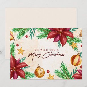 Wir wünschen Ihnen ein frohes Weihnachtsfest Feiertagskarte