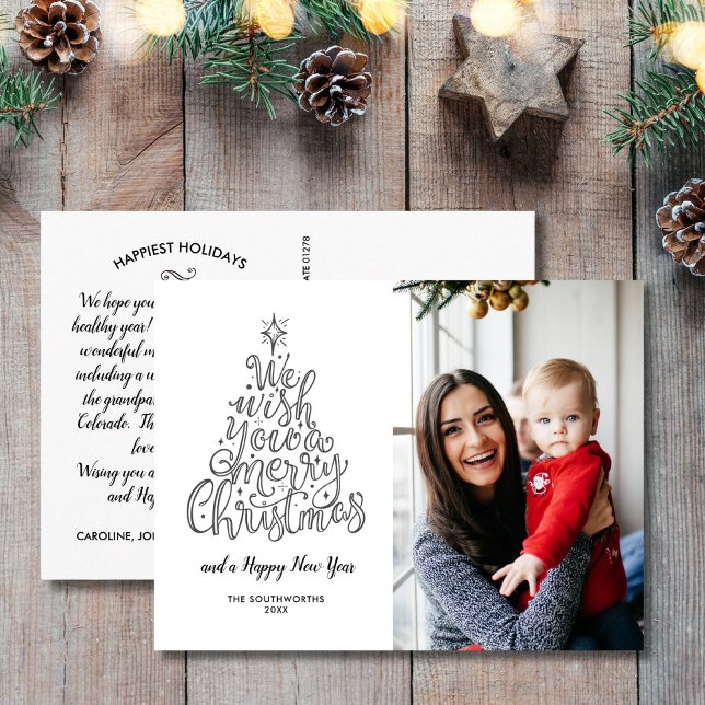 Wir wünschen Ihnen ein frohes Weihnachtsfest-Foto Postkarte (Von Creator hochgeladen)