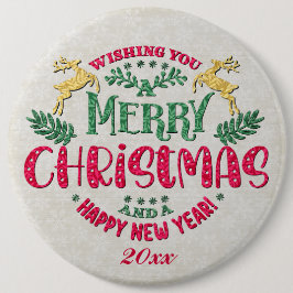 Wir wünschen Ihnen ein frohes Weihnachtsfest und e Button