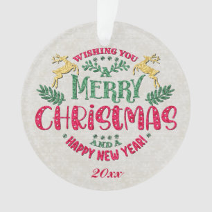 Wir wünschen Ihnen ein frohes Weihnachtsfest und e Ornament