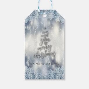 Wir wünschen Ihnen ein frohes Weihnachtsfest Wald  Geschenkanhänger