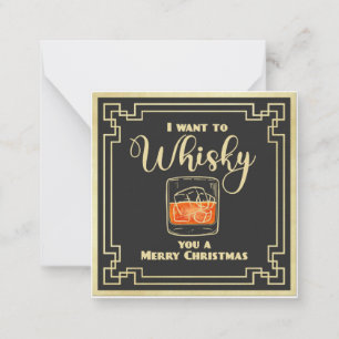 Wir wünschen Ihnen ein frohes Whisky-Weihnachten G Mitteilungskarte