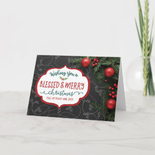 Wir wünschen Ihnen ein gesegnetes und frohes Weihn Feiertagskarte