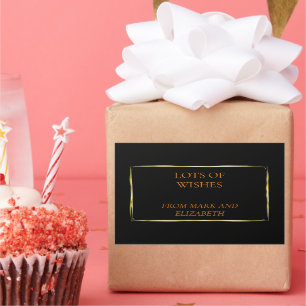 Wir wünschen Ihnen ein glückliches und erfolgreich Rechteckiger Aufkleber