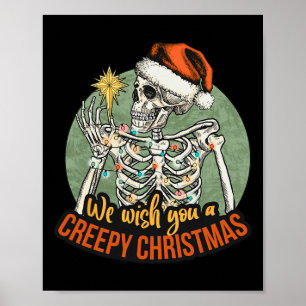 Wir wünschen Ihnen ein gruseliges Weihnachts Pajam Poster