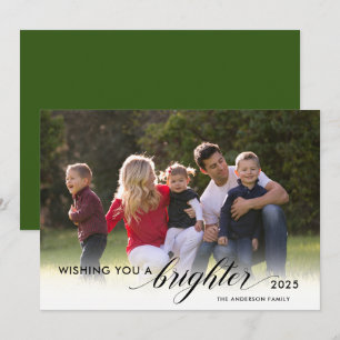 Wir wünschen Ihnen ein helleres Foto 2024 Grüne ne Feiertagskarte