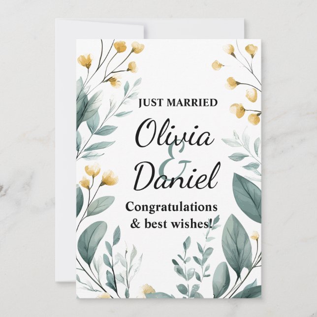 Wir wünschen Ihnen ein Leben in Liebe und Glück Einladung (Vorderseite)