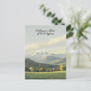 Wir wünschen Ihnen ein Leben in Liebe und Glück Postkarte
