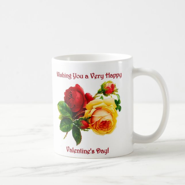 Wir wünschen Ihnen ein sehr glückliches Valentinst Tasse (Rechts)