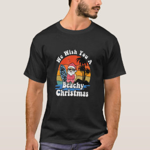 Wir wünschen Ihnen ein Weihnachtsfest am Strand im T-Shirt