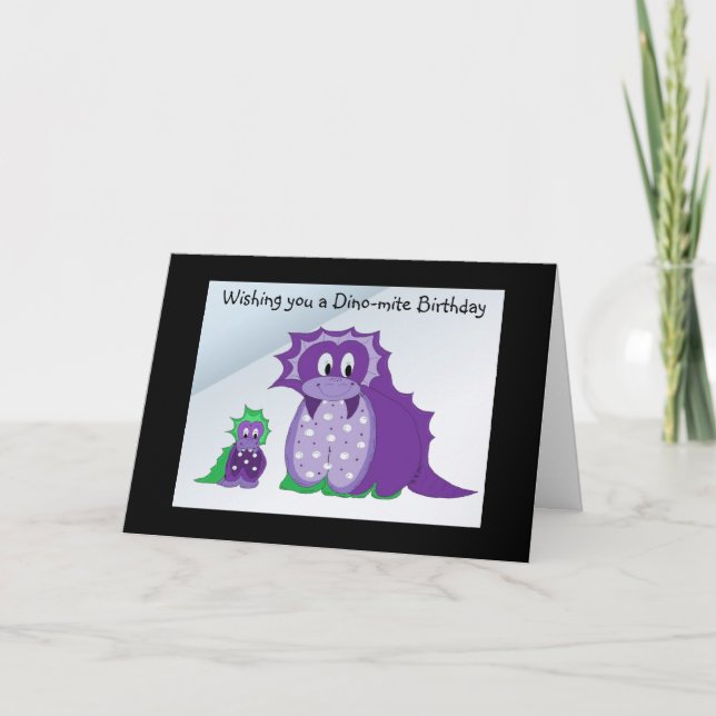 Wir wünschen Ihnen eine Dino-Milbe ... Karte (Vorderseite)