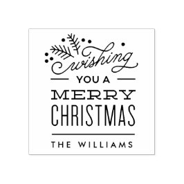 Wir wünschen Ihnen eine frohe Weihnachten Personal Gummistempel