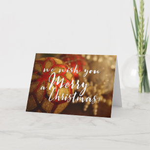 Wir wünschen Ihnen eine frohe Weihnachts-Foto Typo Feiertagskarte