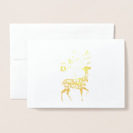 Wir wünschen Ihnen eine frohe Weihnachts-Rentierfo Folienkarte