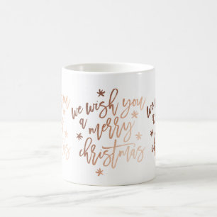 Wir wünschen Ihnen eine frohe Weihnachtsrose Folie Kaffeetasse