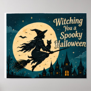 Wir wünschen Ihnen eine gruselige Halloween-Karte Poster
