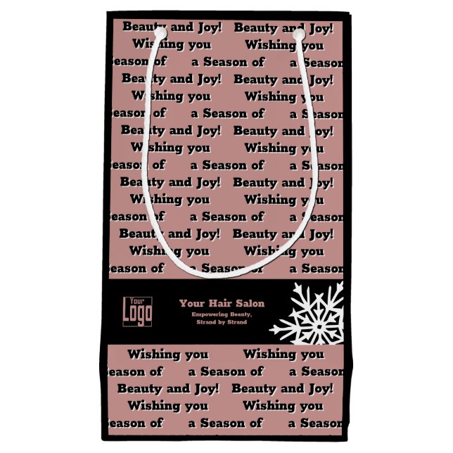 Wir wünschen Ihnen eine Jahreszeit der Schönheit u Kleine Geschenktüte (Vorderseite)