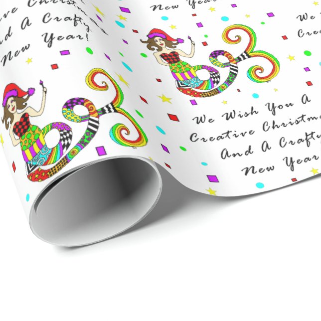 Wir wünschen Ihnen eine kreative Geschenkpapier (Rolleneckpunkt)