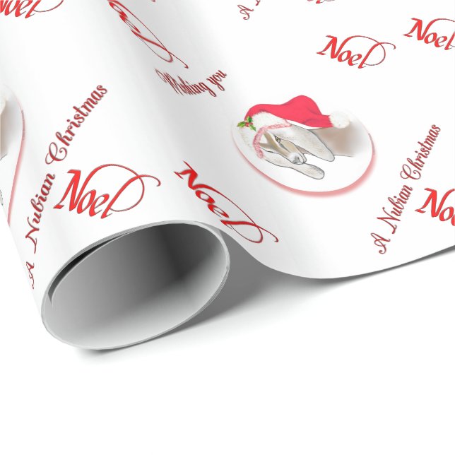 Wir wünschen Ihnen eine nubische Weihnachtsziege Geschenkpapier (Rolleneckpunkt)