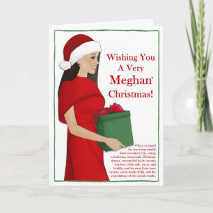 Wir wünschen Ihnen eine sehr Meghan Weihnachtskart Karte
