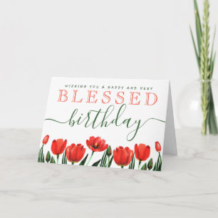 Wir wünschen Ihnen einen BLESSED Geburtstag Dankeskarte