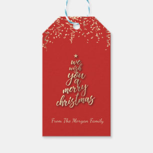 Wir wünschen Ihnen einen frohen Weihnachtsbaum, Ko Geschenkanhänger
