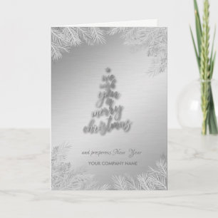 Wir wünschen Ihnen einen frohen Weihnachtsbaumzwei Feiertagskarte